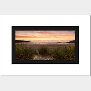 Crantock Beach Sunset Posters and Art